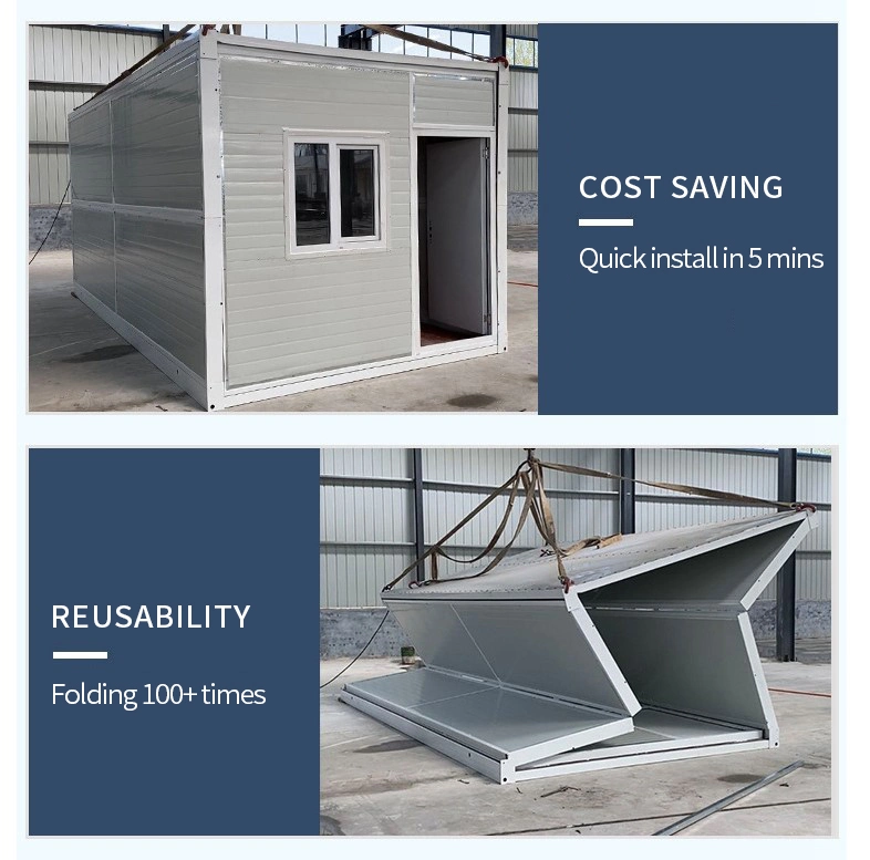 Luxury Quick Installation 20FT Foldable Prefabricated Container House Folding Container