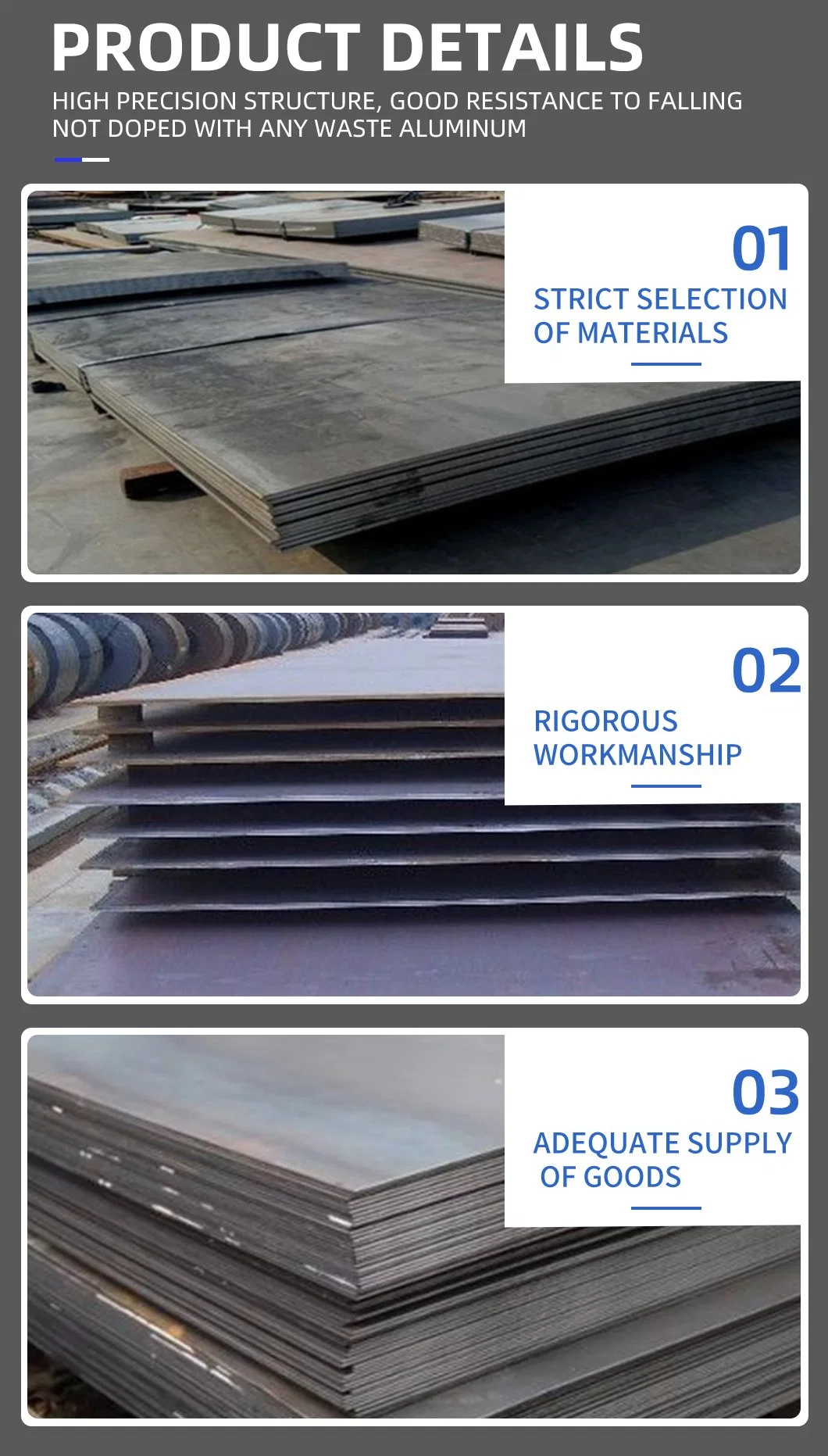 Large Stock ASTM A36/A515/Gr70/A36 S235jr S275jr Q235 Q345 3/5/6/10/20mm Low Carbon/Low Alloy Metal Steel Sheet/Plate Price for Ship Building